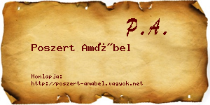 Poszert Amábel névjegykártya